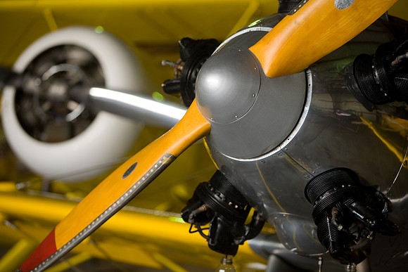 Antique aircraft at rest